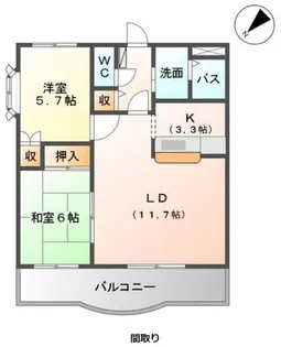 ラフォーレ21【203号室】の間取り