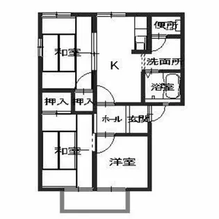 ディアス栄谷【2階】の間取り