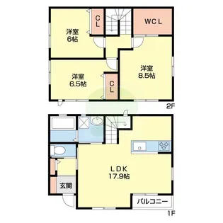 和歌山県和歌山市加納【テラスハウス】の間取り