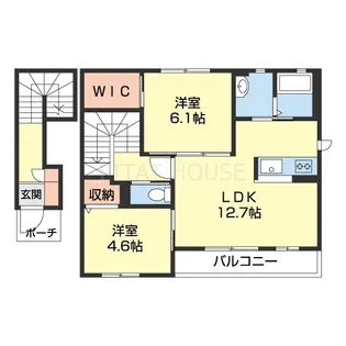 フローラ西浜【202号室】の間取り