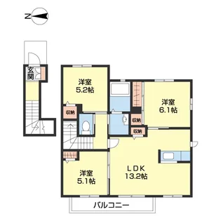 ガーデンハイツ【2階】の間取り