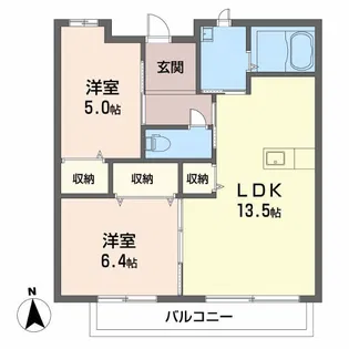 和歌浦ガーデンテラス【105号室】の間取り