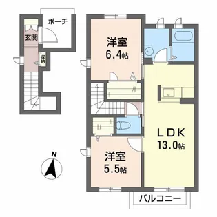 グリナージュガーデンN【2階】の間取り