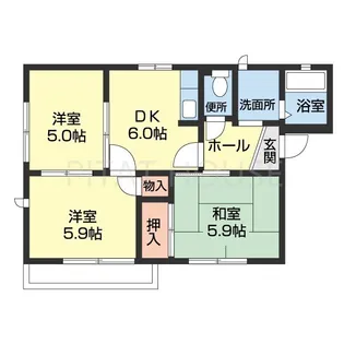 フレグランス船所Ⅱ【211号室】の間取り