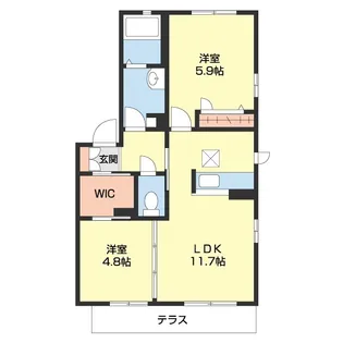 シャーメゾン安原【201号室】の間取り