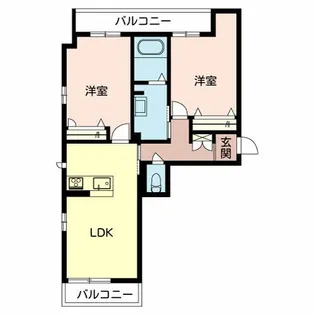 ベレオグルース西紺屋【203号室】の間取り