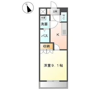 アムール・ミナト【203号室】の間取り