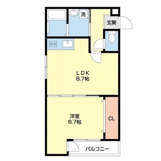 AXIS壱番館【303号室】の間取り