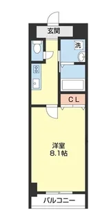 シャルマンフジ和歌山駅前【202号室】の間取り