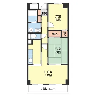 メゾン山水Ⅲ【1階】の間取り