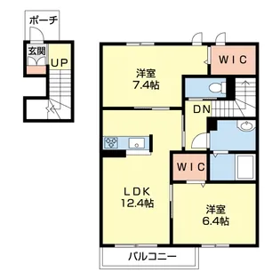 シャーメゾン浜の宮【202号室】の間取り