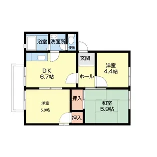 ディアス小雑賀【2階】の間取り