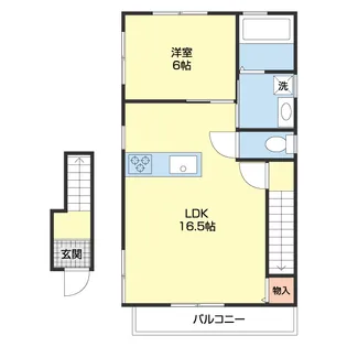 和歌山県和歌山市松江北4丁目【アパート】の間取り