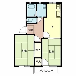 グリーンフルかつらぎ【203号室】の間取り