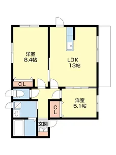 シャーメゾン元町奉行【202号室】の間取り