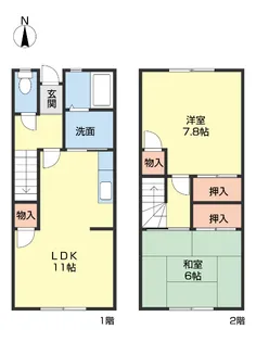 リザーブハイツ谷口【2階】の間取り