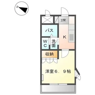 ポートM【201号室】の間取り