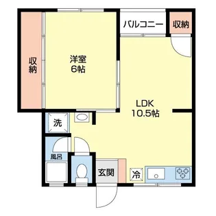 プレゼンス紀伊Ⅱ【103号室】の間取り