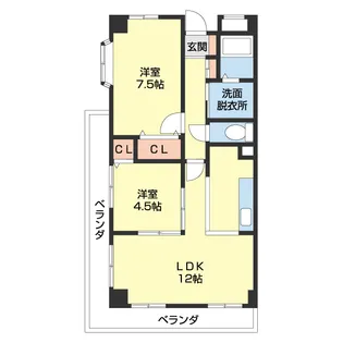 メゾン山水Ⅲ【2階】の間取り