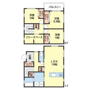 和歌山県和歌山市東高松2丁目【テラスハウス】の間取り