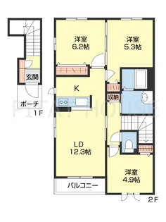 シャーメゾンオーキッド【201号室】の間取り