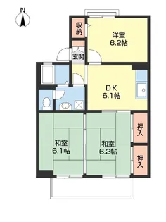 ファミール前島Ⅱ【2階】の間取り