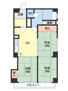 AREA伏虎【305号室】の間取り