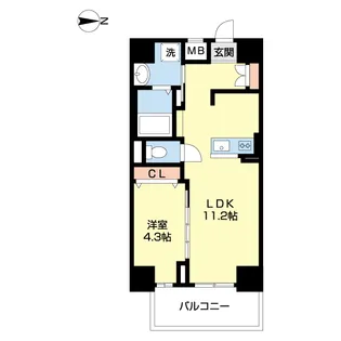 M・メゾン小松原【0305号室】の間取り