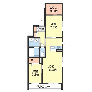 ベレオ吹上【103号室】の間取り