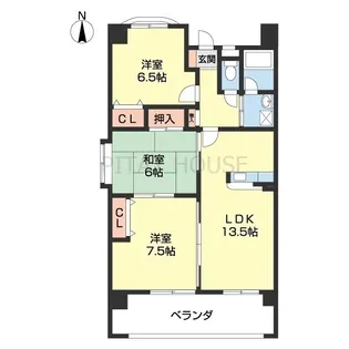 ルミエール小松原【402号室】の間取り