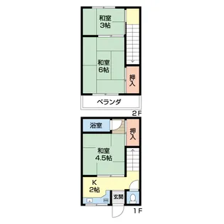 松ヶ丘荘【05号室】の間取り