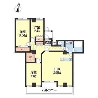 カサ・デ・ポルト【402号室】の間取り
