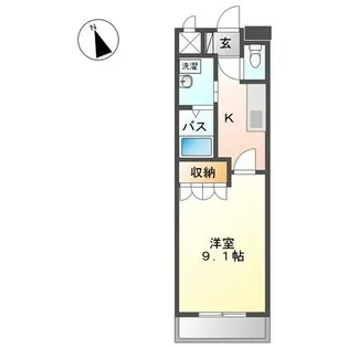 ピースフルモアメルセ【201号室】の間取り