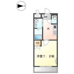 レジデンス塩屋【105号室】の間取り