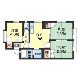 あしべハイツ【103号室】の間取り