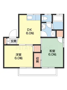 プレジール貴志Ⅱ【106号室】の間取り