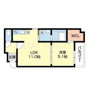 フジパレス秋月川田【102号室】の間取り