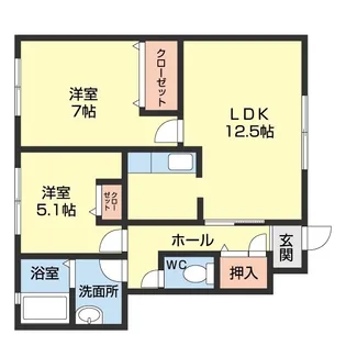 フォーナス【102号室】の間取り