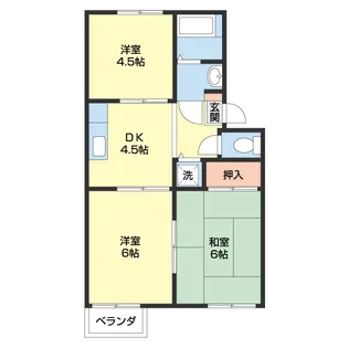 ニューハイツ宮下【202号室】の間取り