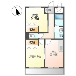 コムス・エルアール【106号室】の間取り