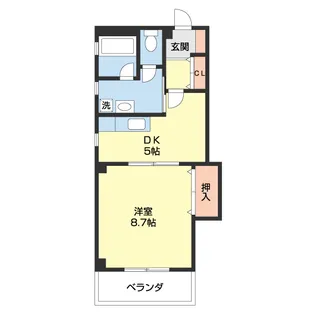 シーサイド弥生Ⅰ【203号室】の間取り