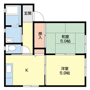 シャーメゾン高松【101号室】の間取り