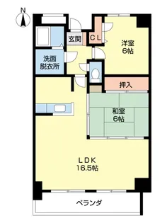 M・十三番丁【402号室】の間取り