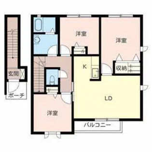 フローラ【205号室】の間取り