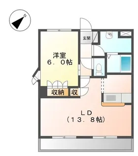 プランドール【206号室】の間取り