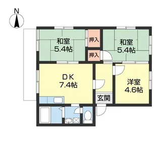 サニーハイツひまわり【210号室】の間取り