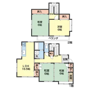 和歌山県和歌山市磯の浦【一戸建】の間取り