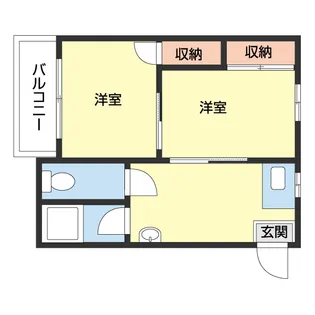 マンションナナヤマ田尻【111号室】の間取り