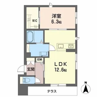 ハルミエールII【101号室】の間取り