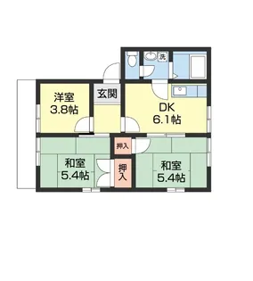 楠見中ディアス【1階】の間取り